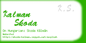 kalman skoda business card