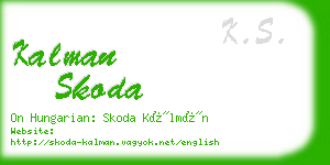 kalman skoda business card